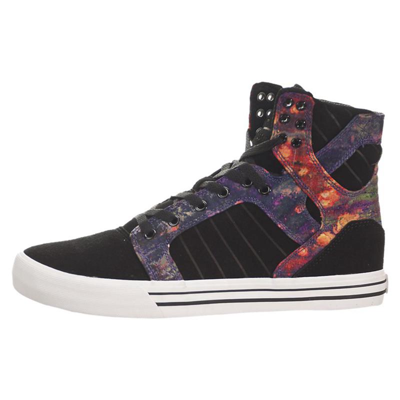 Buty Supra SKYTOP - Sneakersy Wysokie Damskie - Czarne Kolorowe (AMYE-67351)